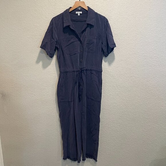 Abound Distressed Lyocell Blue Pants Jumpsuit Small - Picture 1 of 9